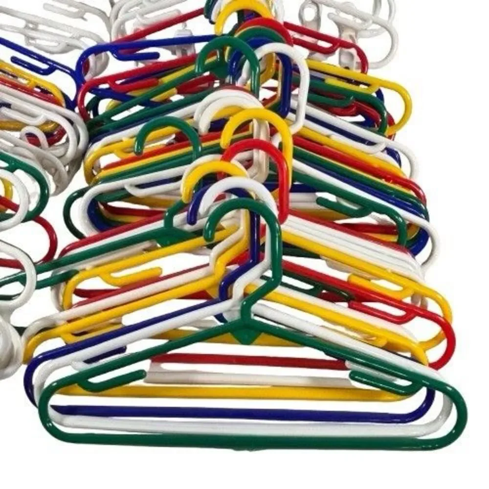 Lot of 59 Baby Child Youth Hangers Primary Colors Red Blue Green Yellow White